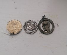 Vintage Nederlands Silver Coin Pendants