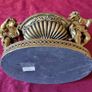 Antique Cherub Gold Effect Ornamental Pedestal Metal Candle Holder Pedestal Stand Made In Spain Image 9