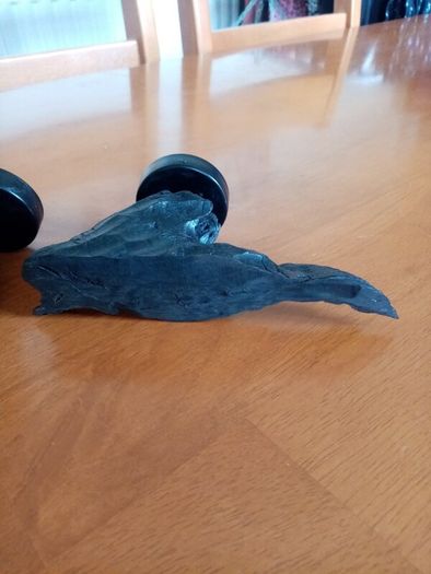 Pair of wooden candle holders