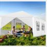 3x6M Awning Gazebo Tent with 6 Sidewalls Marquee Party Tent Green Fully Waterproof For Outdoor Event Image 9