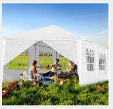 High Quality 3 x 6 m Gazebo Party Tent UV Marquee Protection Tent with 6 Side Panels and Waterproof Tent