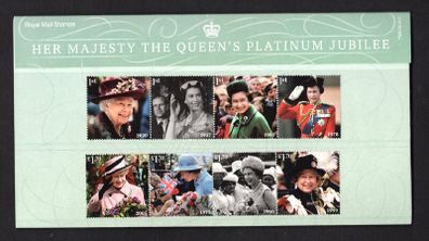 2022 Great Britain The 70th Anniversary of Queen Elizabeth II Accession to the Throne Commemorative Stamps Presentation Pack