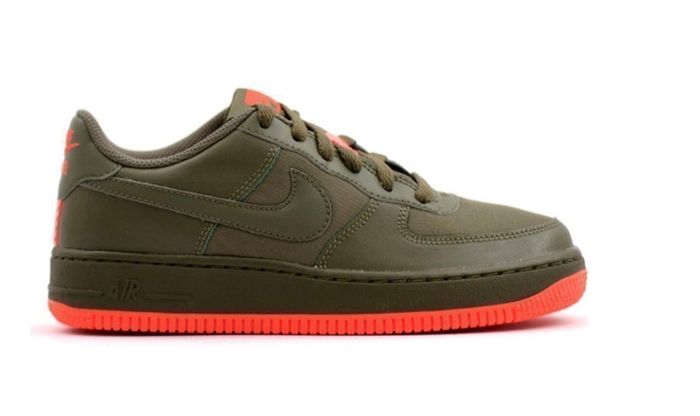 Nike Air Force 1 LV8 PRM Olive Green Orange UK4.5 Brand New and Unworn