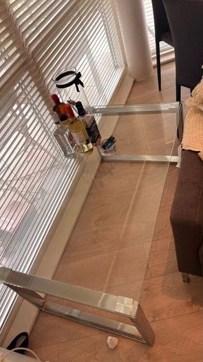 Living room glass table