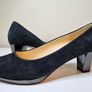 Gabor suede leather black platform block heel court shoes RRP 90 euro size UK 5.5 new Image 3