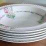 Vintage Portland Pottery Cobridge desert bowls Date Stamped 1956 Floral Scalloped Image 4
