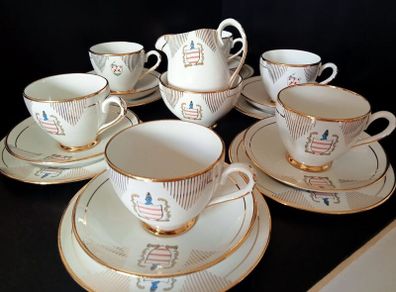 Collectible Arklow Pottery  Barry Family Crest Tea set