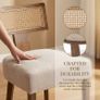 Vintage Rattan Dining Chairs Set of 2 Beige Image 5