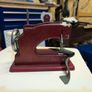 Vintage 1950s Vulcan Minor Childs Toy Sewing Machine Maroon Enamel Image 2