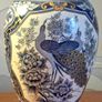 Vintage Blue & White Japanese Temple Jar Image 5
