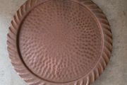 Vintage hammered copper drinks tray
