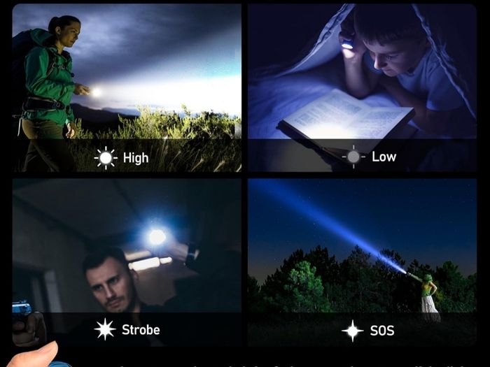 LED Torch Rechargeable, [2 Pack] 2000L Super Bright Adjustable Focus Flashlight, 4 Lighting Modes, Long Battery Life, Waterproof Pocket Size Torch for Power Cuts, Emergency, Camping, Outdoor