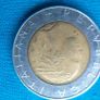 Vintage 1987 Italy 500 lire coin. Quirinale. Production Error. Image 3
