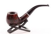 14.5cm Length Classic Bent Wooden Smoking Pipe With Beautiful Carve Patterns