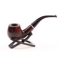 14.5cm Length Classic Bent Wooden Smoking Pipe With Beautiful Carve Patterns