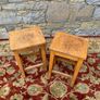 Pair of Mid Century laboratory stools. Image 8
