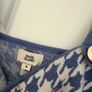 New River Island Women's Blue & White Houndstooth Knit Top - size UK 8 Image 4
