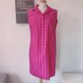 VINTAGE 1960s pink wool stripe mod shift dress. S M 10-12. Made in Ireland by John Hagarty Image 3
