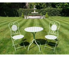 Two Seater Table & Chairs Mosaic Green D11181