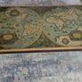 Mid-Century Vintage World Map Coffee Table (Campaign Style) Image 2