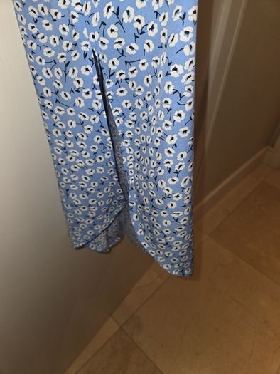 Ladies blue floral summer dress uk 8