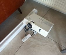Panasonic Projector with Sapphire pull up or down Screen