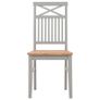 Dining Chairs 2 pcs Grey Solid Oak Wood Image 3
