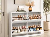Space Saving Shoe Cabinet Holds Up to 28 Pairs