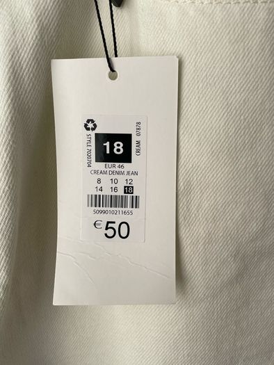 Carolyn Donnelly The Edit Cream Denim Jeans plus size New