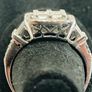 Brand New 18ct White Gold Square Halo Cluster Diamond Engagement Ring Image 10