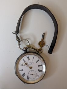 Britannia 935 silver cased pocket watch