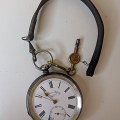 Britannia 935 silver cased pocket watch