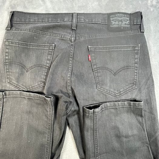 LEVIS 541 Jeans Mens Dark Grey Athletic Tapered Stone Wash W36 L28