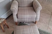 Beautiful Next Tartan Armchair &amp; Footstool