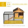 Rabbit Hutch Guinea Pig Hutch Wood-metal Elevated Guinea Pig House Pet Bunny Cage for Outdoor 122 x 63 x 92cm Light Yellow Image 6