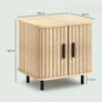 Nordic Bedside Table with Sliding Doors Image 3
