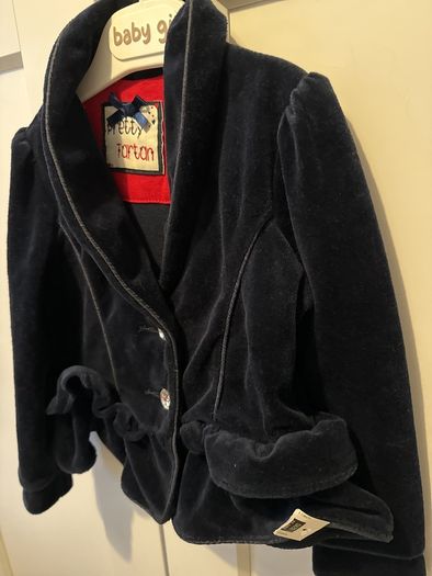 Navy jacket  12-18 m new