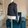 Girls Long Sleeved Blue Checkered Shirt from Primark Image 10