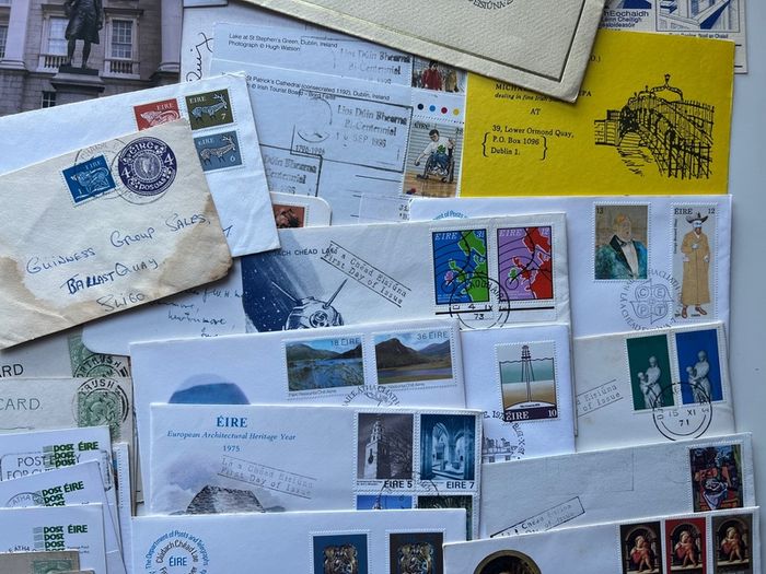 Irish FDC Envelopes Postcards Photos bundle Lot