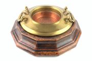 Vintage wood and metal brazier