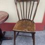 Sturdy Old Irish Country Chairs and two Vintage Round Tables suitable for cottage/pub Image 4