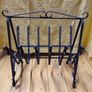 Vintage Wrought Iron Magazine Rack Image 5