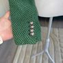 Green Tweed Textured Weave Jacket with Gold Buttons from Zara Image 9