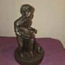 Cold Cast Bronze Irish Bodhran Player Statue Image 2