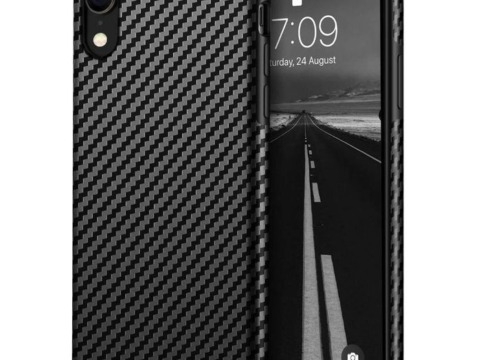 Shockproof Case For iPhone 7 8 SE XR 11 12 Carbon Fibre Design Back Cover