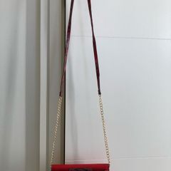 Red and Black River Island purse