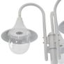 Garden Post Light E27 220 cm Aluminium 3-Lantern White Image 2