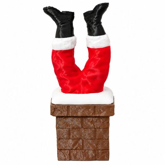 Santa Stuck in the Chimney Christmas Decoration 3D