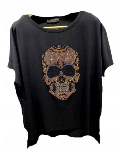 blouse rhinestones with a skull