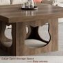Industrial Square Coffee Table with Storage,Wood Coffee Table for Living Room,90cm Image 5